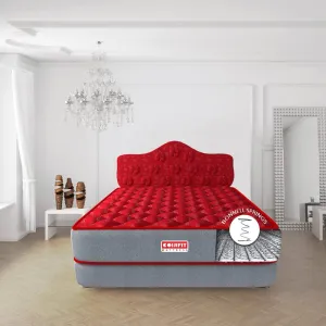 SLEEPSPA by COIRFIT Euphoria Normal Top 8' Inch Queen Size Bonell Spring Mattress with 6 Year Warranty | Orthopedic Pro - Doctor Recommended | PU Foam for Better Support & Comfort (84X70X8, RED)